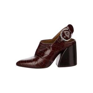 Chloé Embossed Leather Slingback Pumps Women's Size: 6.5 | IT 36.5